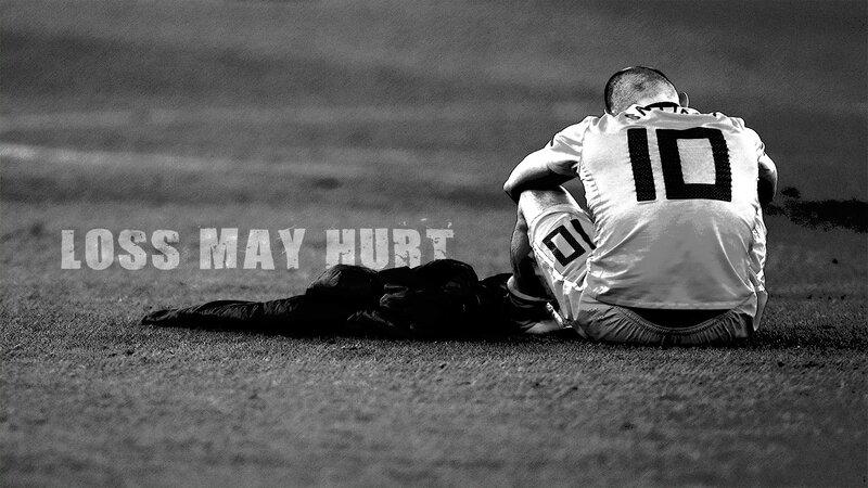 football player in loss