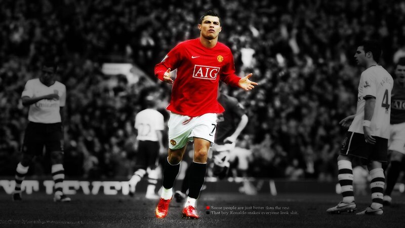 Football Player in Red Jersey — Dramatic, Photograph, Soccer Field