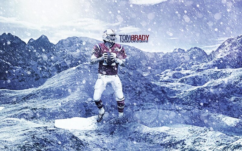 Football Player in Snow