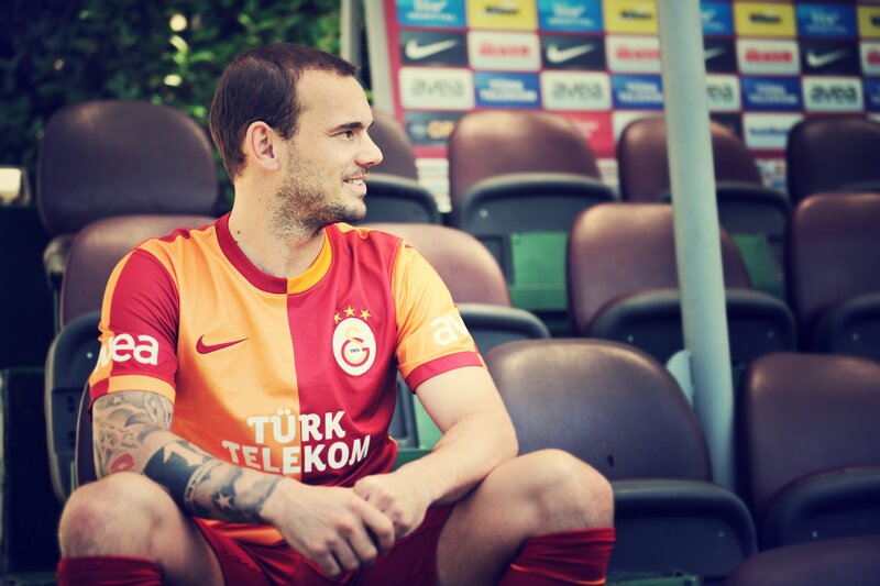 football player in stadium
