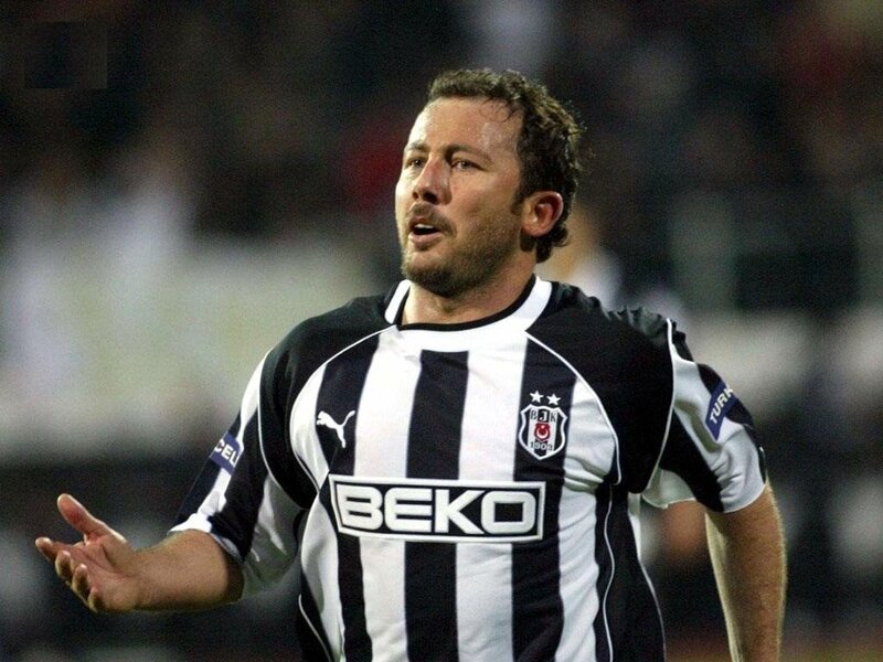 football player in striped jersey