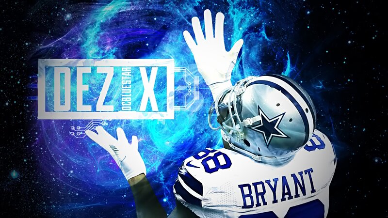 Football Player in Uniform — Blue, Dramatic, Digital Art, Helmet