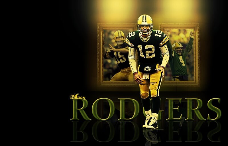 Football Player in Uniform — Green, Dramatic
