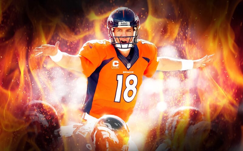 Football Player in Uniform — Orange, Dramatic, Digital Art, Fire