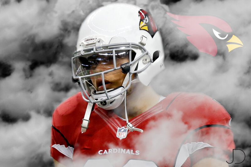 Football Player in Uniform — Red, Dramatic, Digital Art, Smoke
