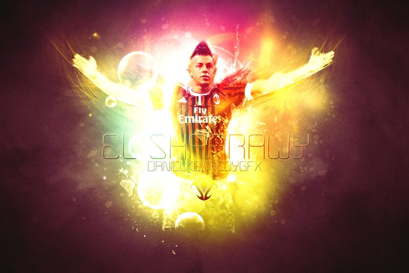 Football Player in Uniform — Yellow, Dramatic, Digital Art