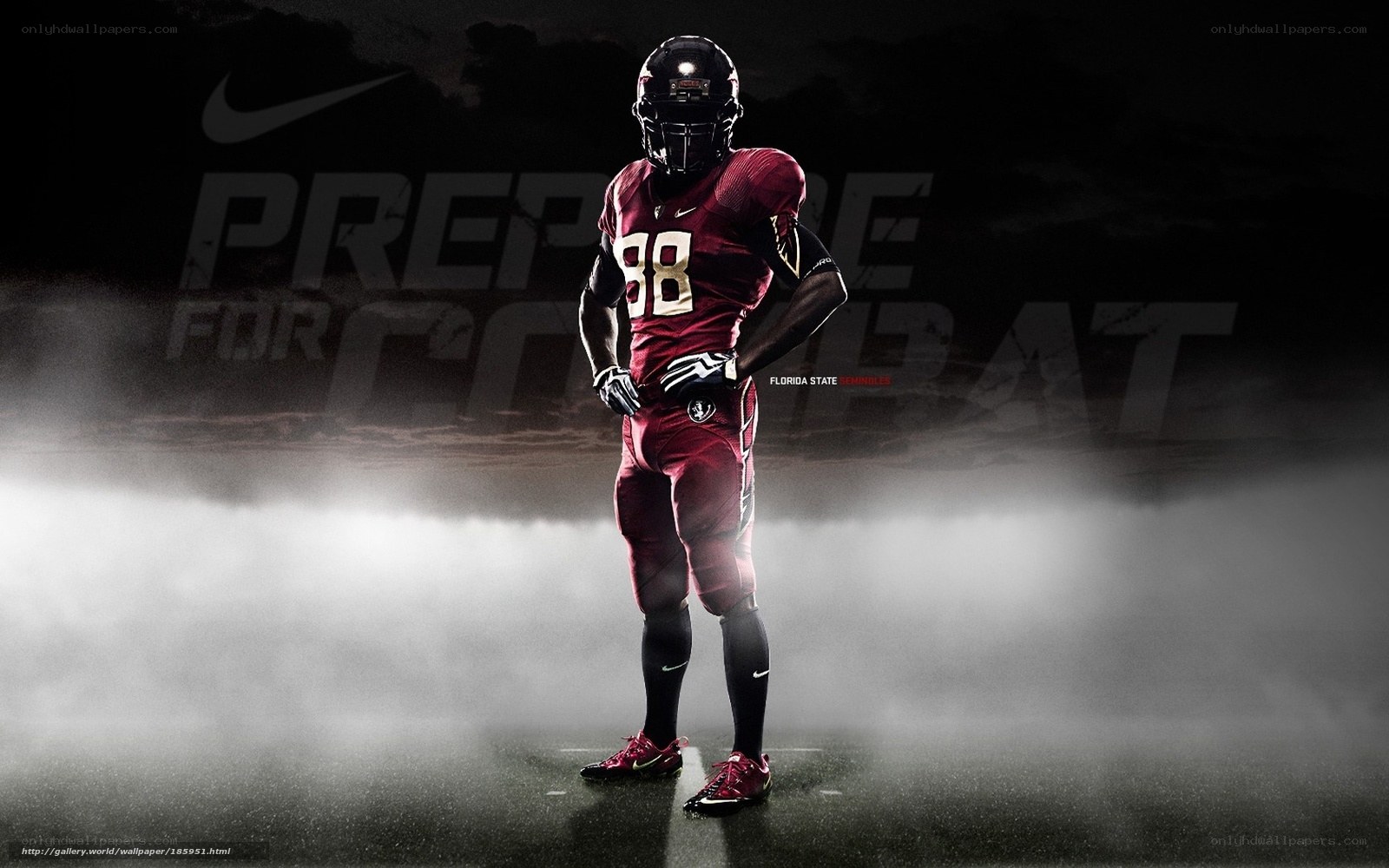 Football player in uniform