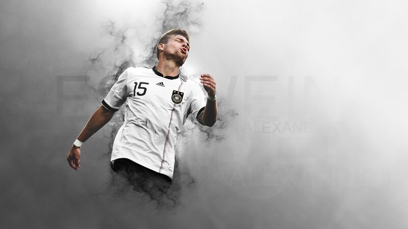 Football Player in White Jersey — Dramatic, Digital Art