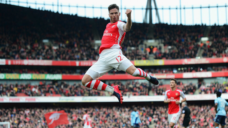 Football Player Jumping — Red