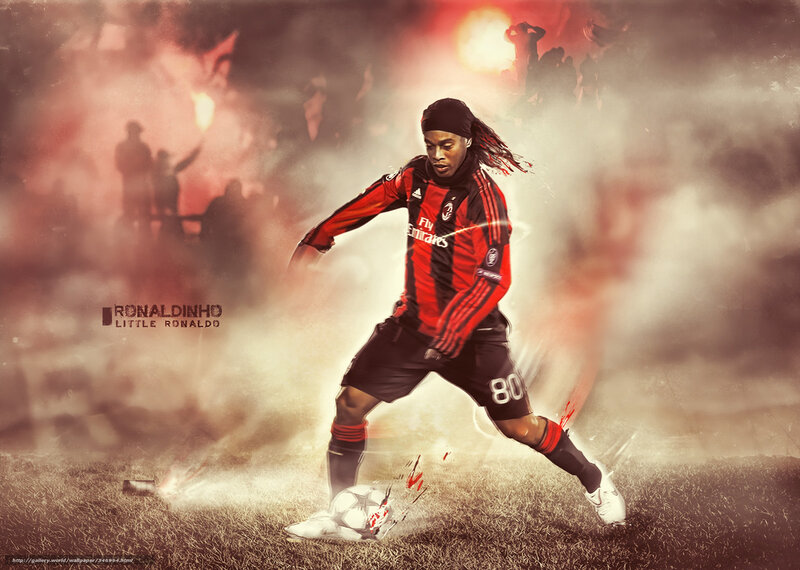 Football Player Kicking Ball — Red, Dramatic, Digital Art