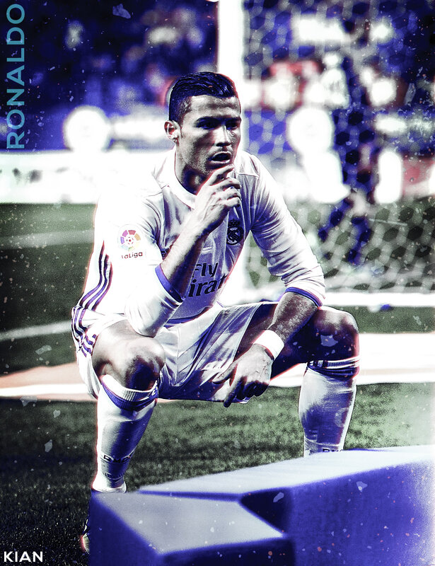 Football Player Kneeling — Blue