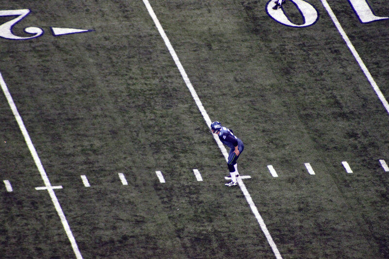 football player on field