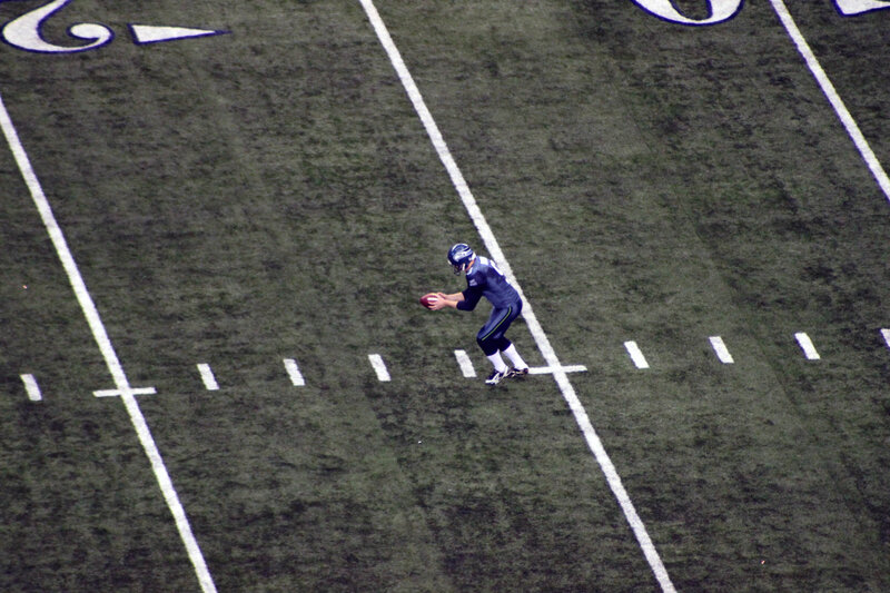 football player on field