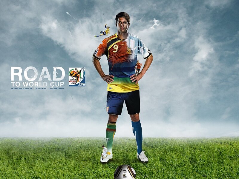 Football Player on Field — Green, Dramatic, Digital Art