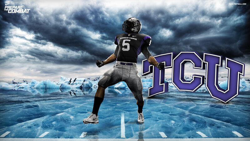 Football Player on Ice