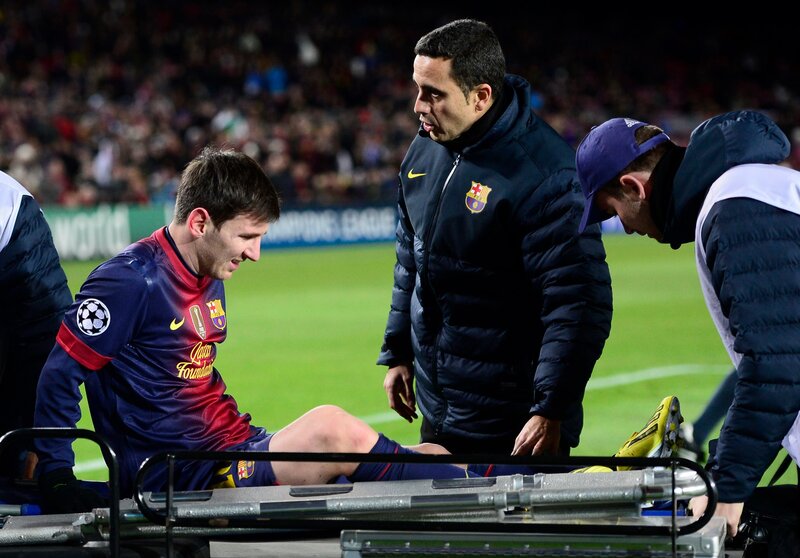 Football Player on Stretcher