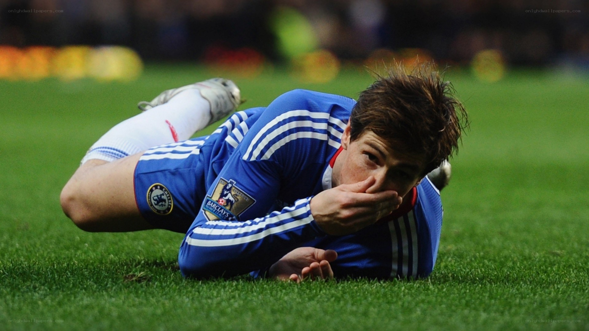 football player on the ground