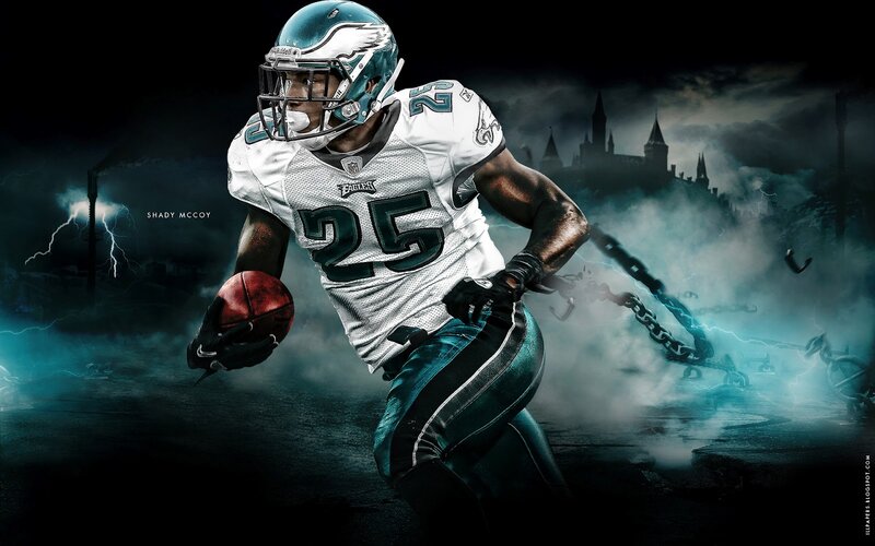 Football Player Running — Black, Dramatic, Night