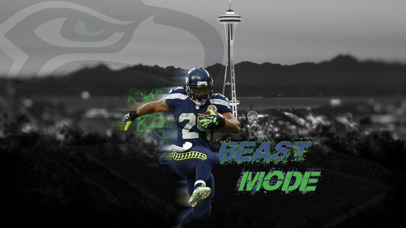 Football Player Running — Blue, Dynamic, Night