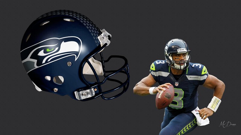 Football Player Running — Blue, Dynamic, Photograph, Helmet