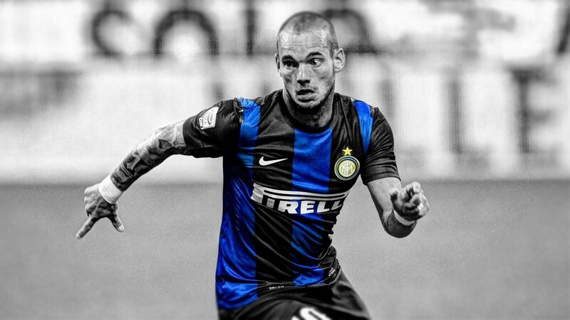 Football Player Running — Blue, Intense, Photograph