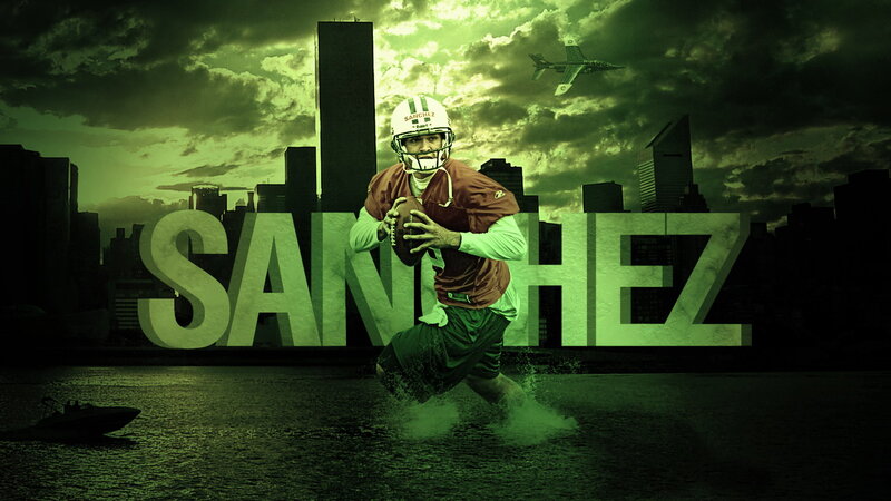 Football Player Running — Green, Dramatic
