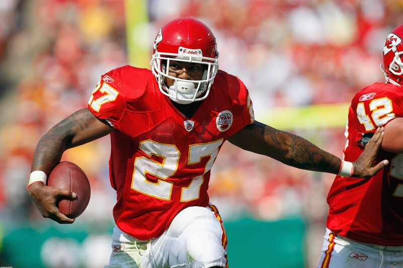 Football player running with ball