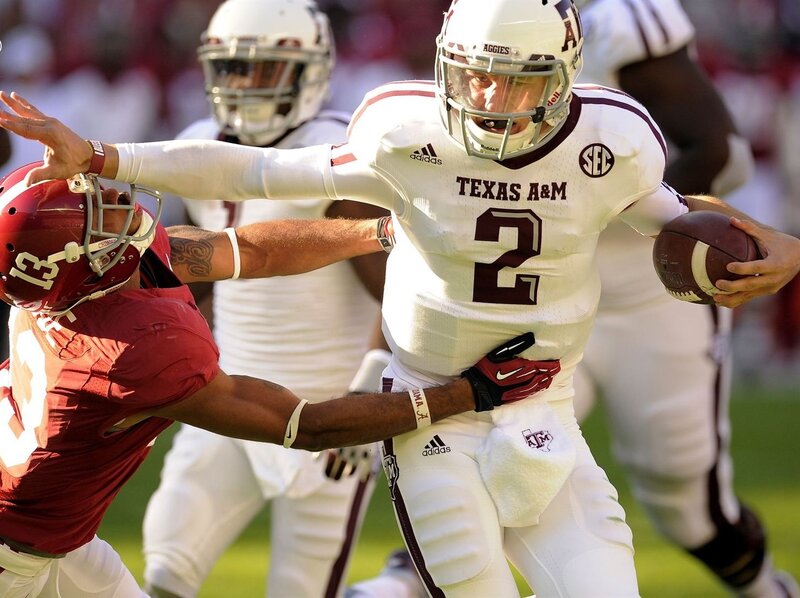 Football Player Running with Ball — White