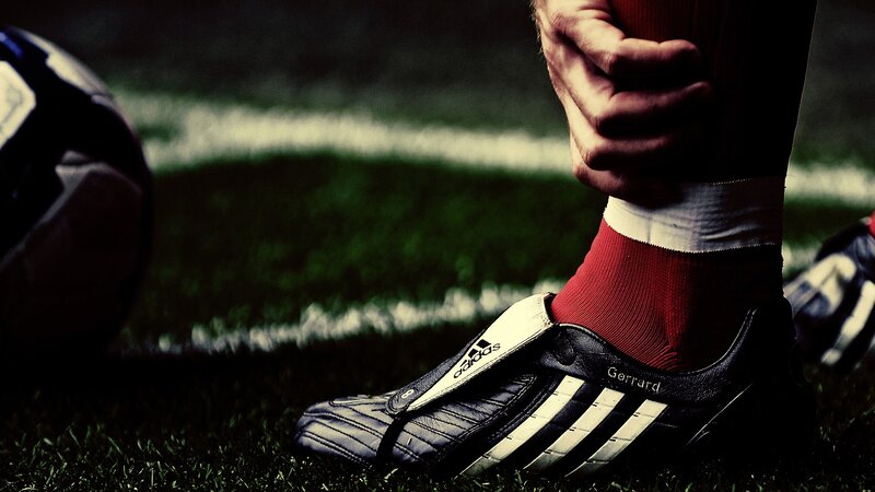 football player's foot on field