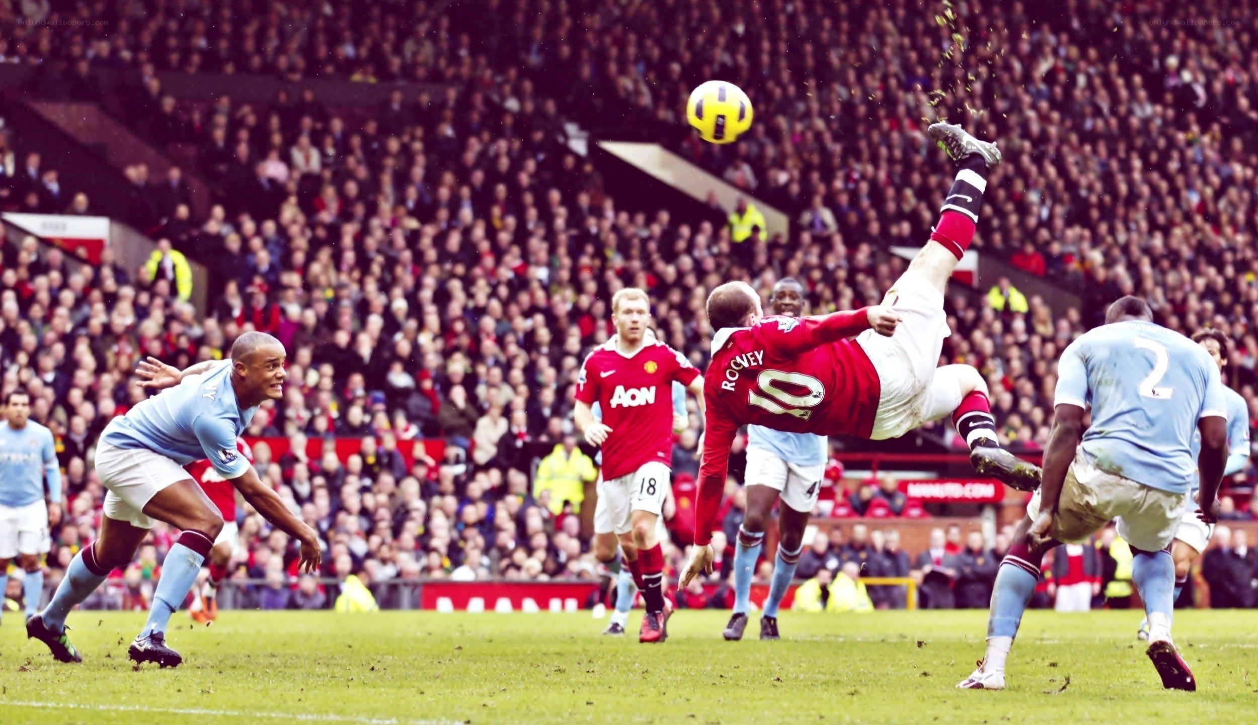 football player scoring goal