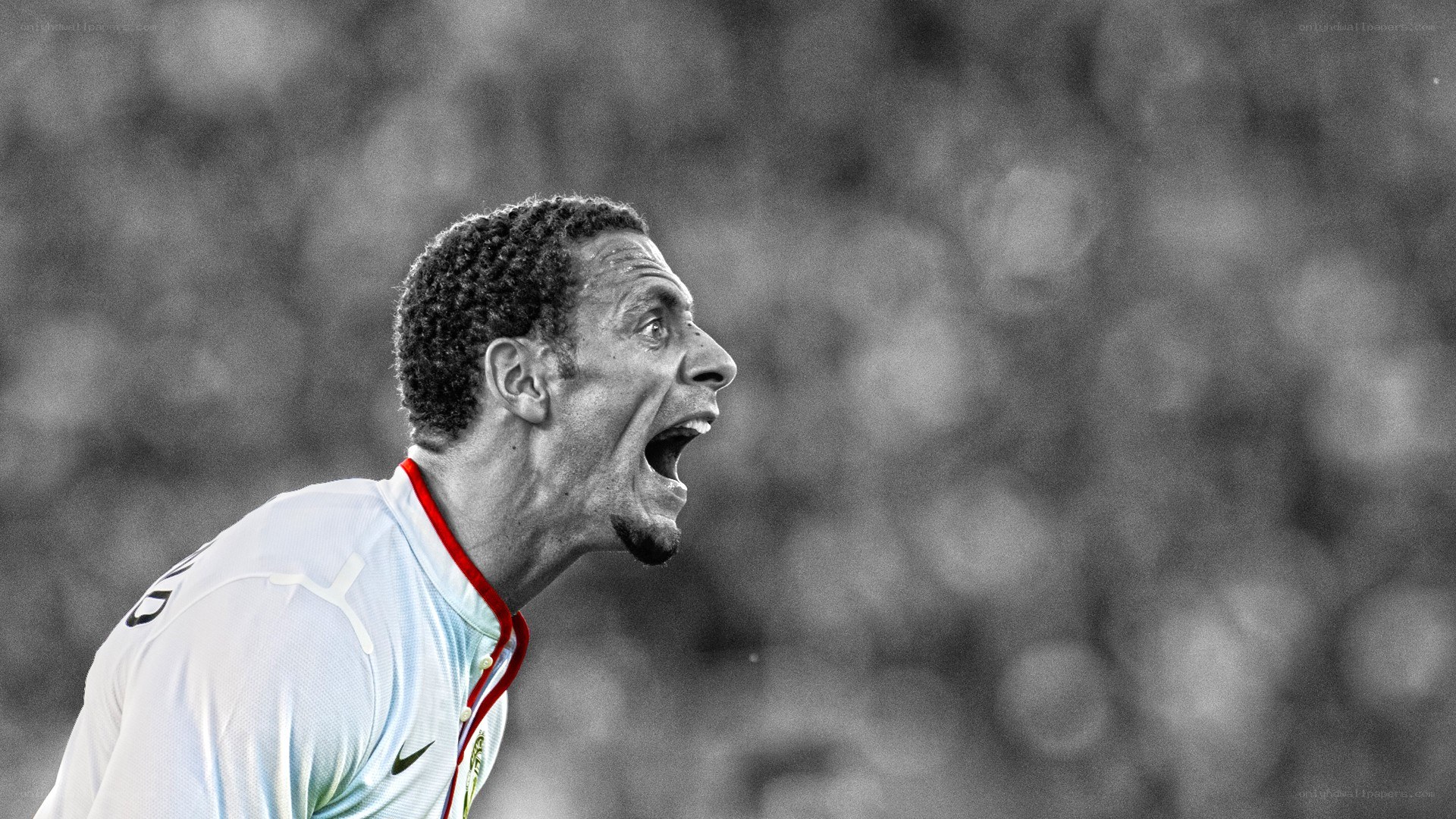 football player shouting