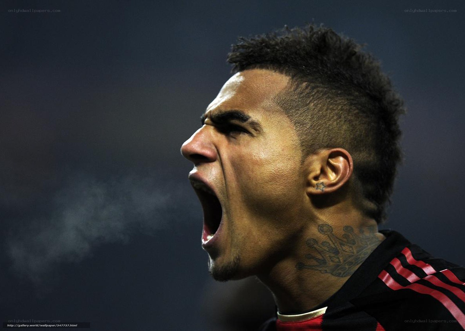 football player shouting