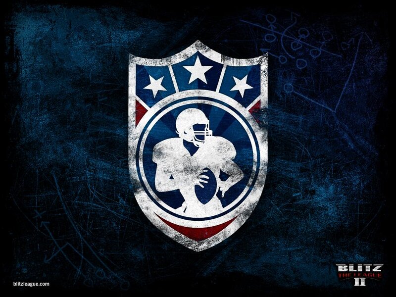 Football Player Silhouette — Blue