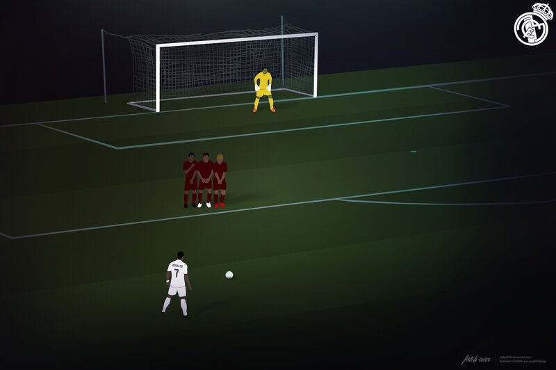 Football Player Taking Penalty