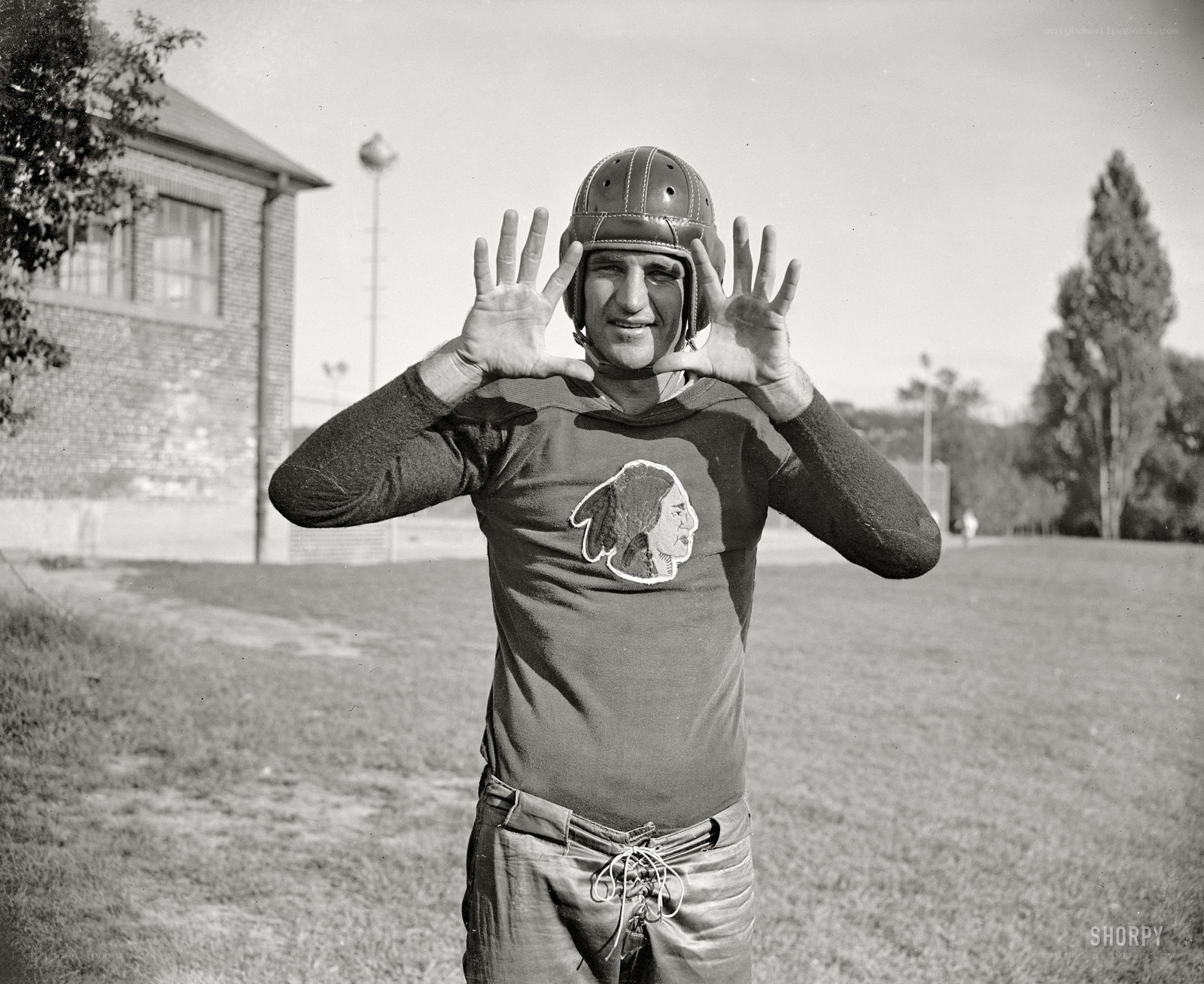 football player with helmet