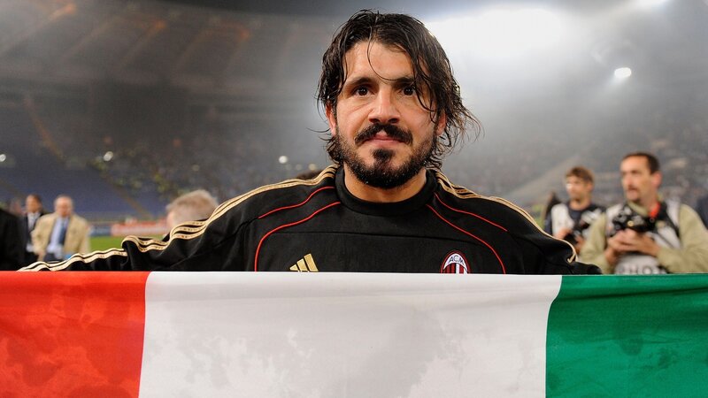 football player with italian flag
