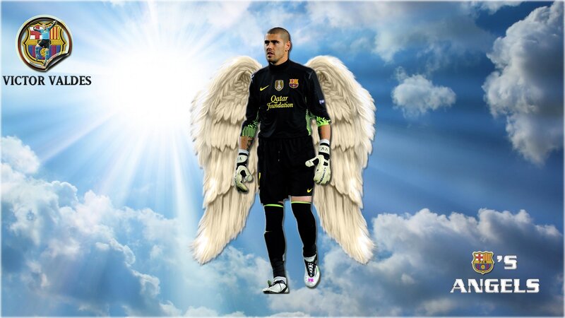Football Player with Wings — Blue, Dramatic, Digital Art, Clouds, Sunlight