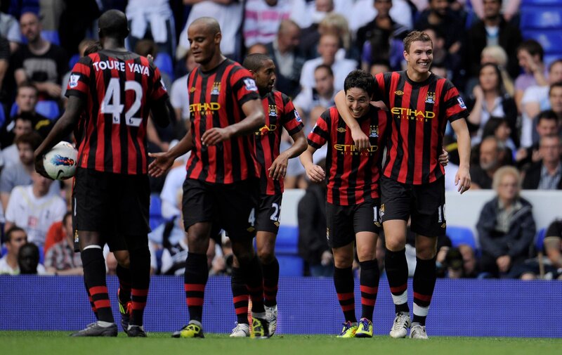 Football players celebrating