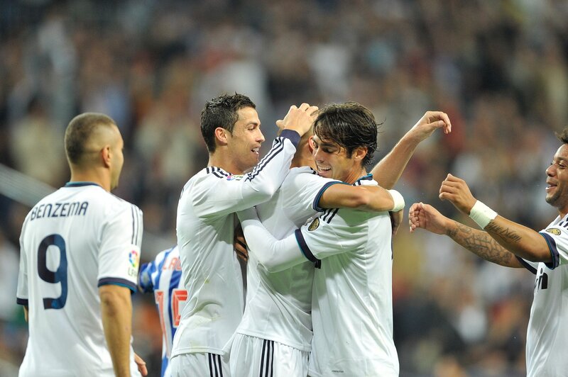 Football players celebrating