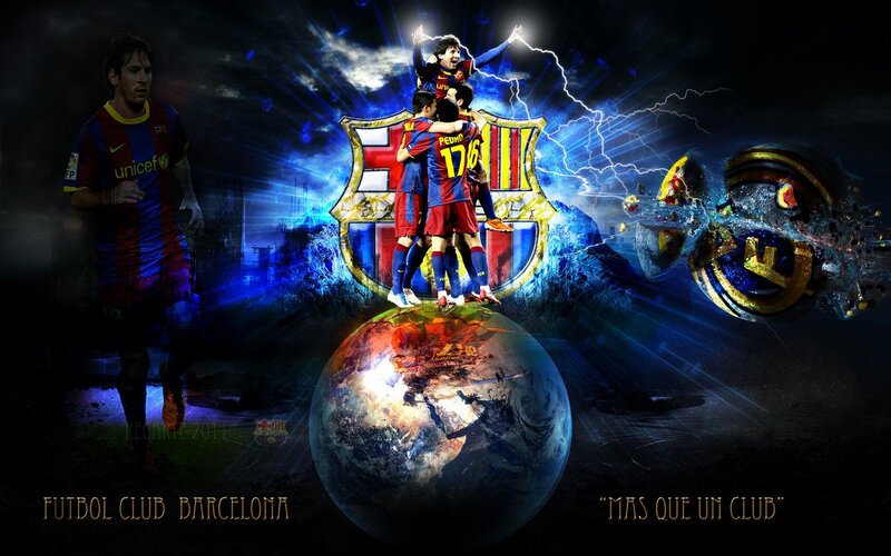 Football Players Celebrating — Blue, Dramatic, Night, Digital Art, Soccer Ball