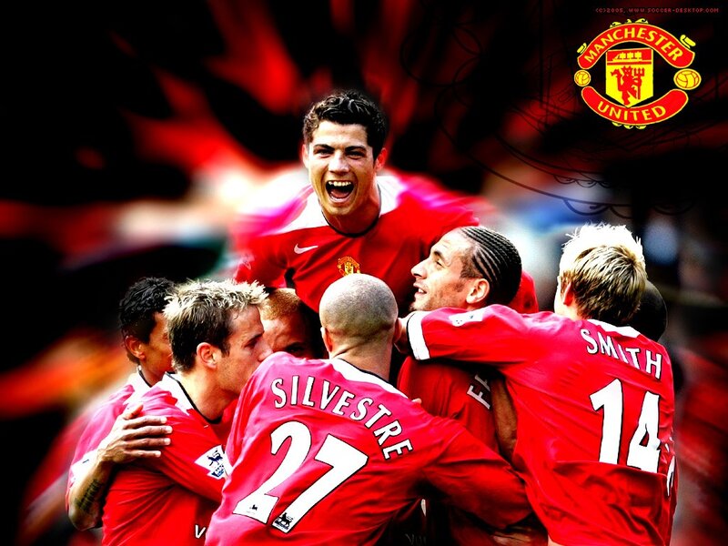 Football Players Celebrating — Red, Energetic