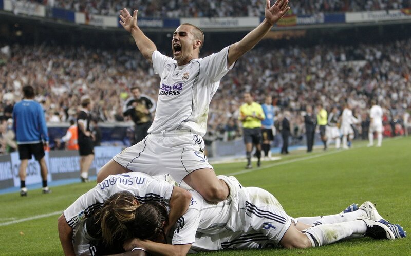 Football Players Celebrating — White, Celebratory, Night, Photograph