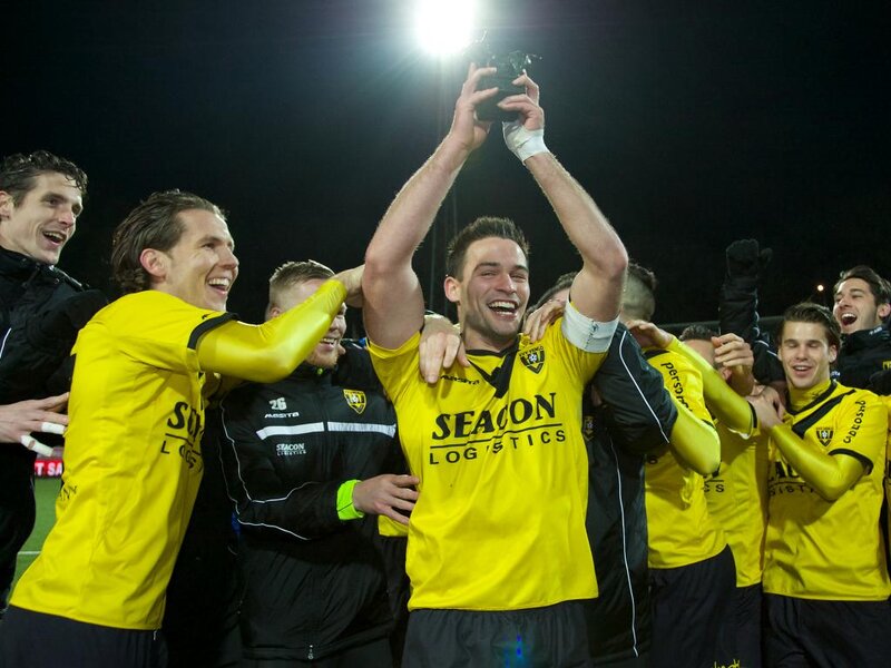 Football Players Celebrating — Yellow
