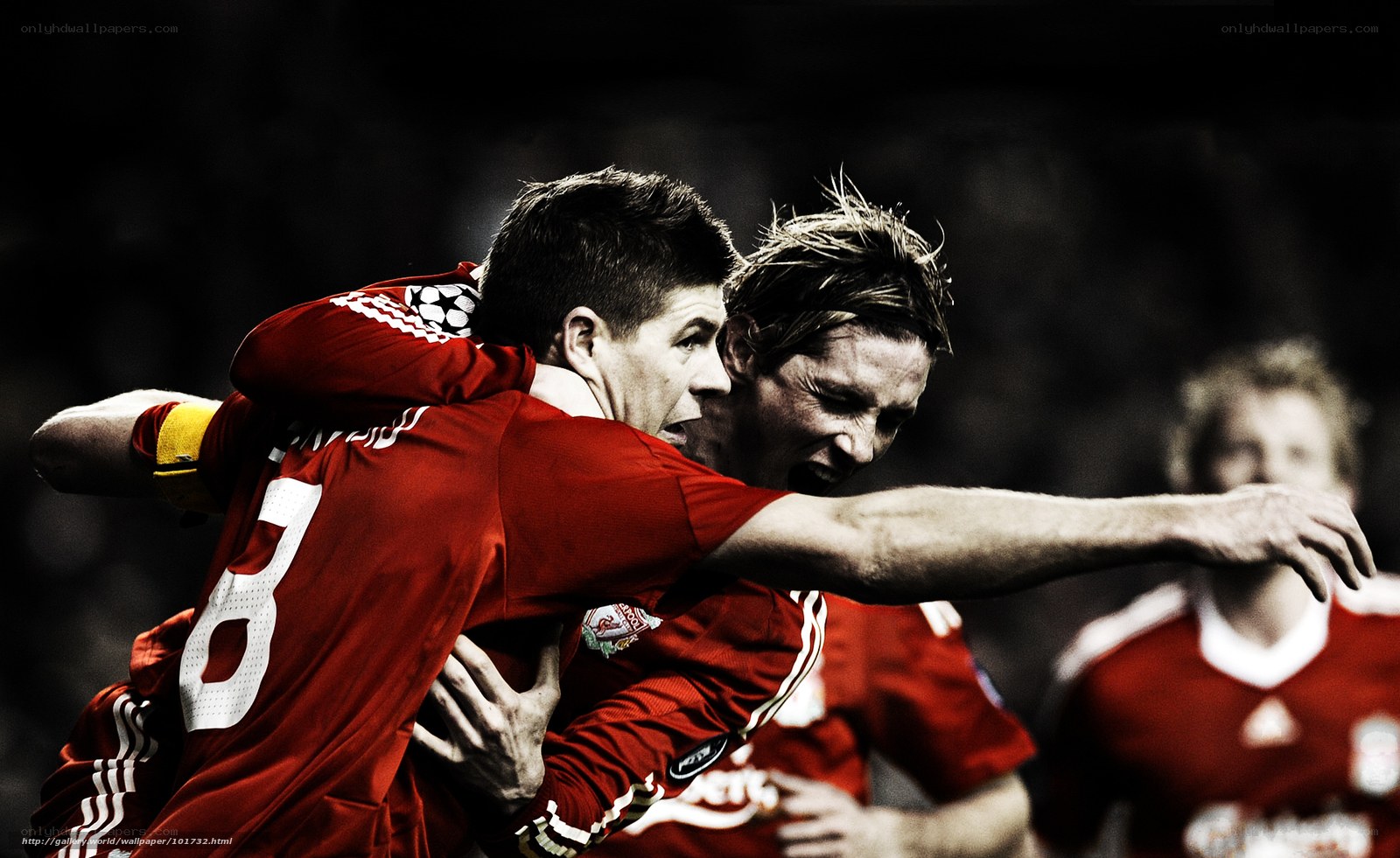 Football players celebrating