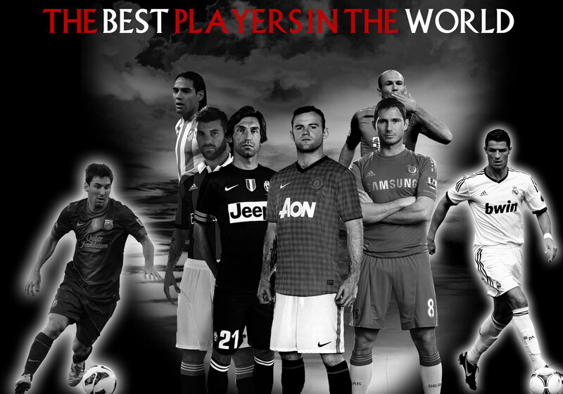 Football Players Collage — Black