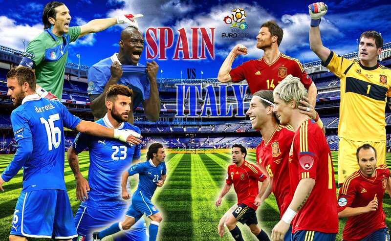 Football Players Collage — Blue