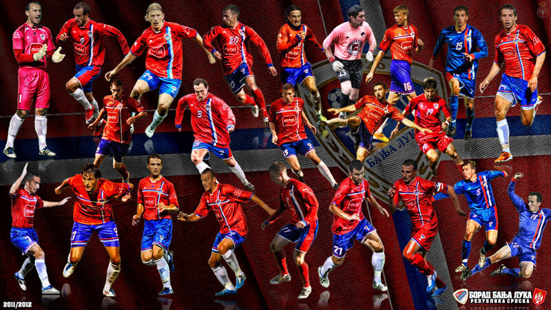 Football Players Collage — Red