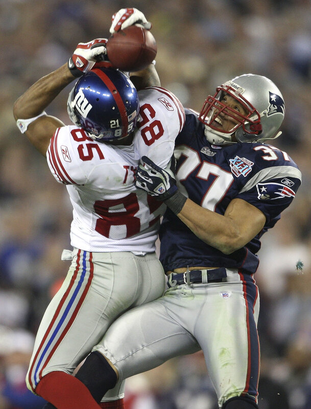 Football players in action