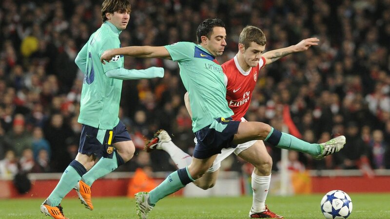 Football players in action