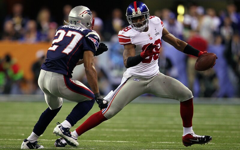 Football players in action